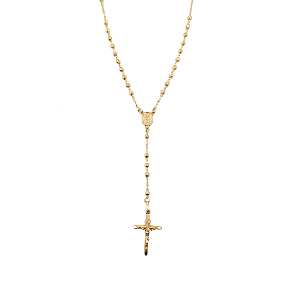 18 karat gold rosary necklace deals